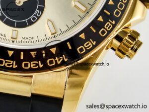 Daytona 126518 QF 1:1 Best Edition YG/Black Dial on Oysterflex Strap SH4131 V6(Gain Weight) - Image 12