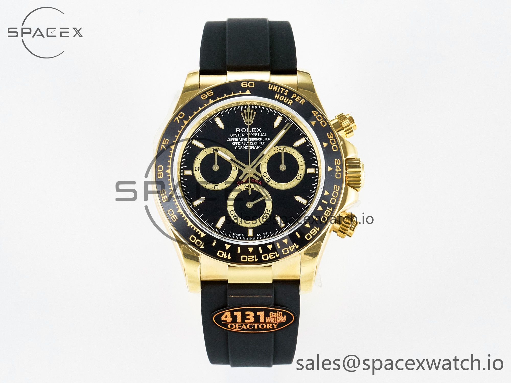 IMG_0566 拷贝 Daytona 126518 QF 1:1 Best Edition Black Dial on Oysterflex Strap SH4131 V6(Gain Weight) - Image 1