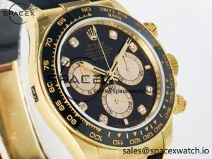 Daytona 126518 QF 1:1 Best Edition Black/YG Diamonds Dial on Oysterflex Strap SH4131 V6(Gain Weight) - Image 3