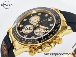 Daytona 126518 QF 1:1 Best Edition Black/YG Diamonds Dial on Oysterflex Strap SH4131 V6(Gain Weight) - Image 5