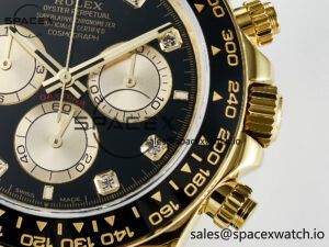 Daytona 126518 QF 1:1 Best Edition Black/YG Diamonds Dial on Oysterflex Strap SH4131 V6(Gain Weight) - Image 10