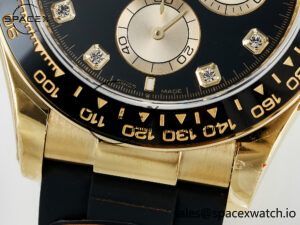 Daytona 126518 QF 1:1 Best Edition Black/YG Diamonds Dial on Oysterflex Strap SH4131 V6(Gain Weight) - Image 11