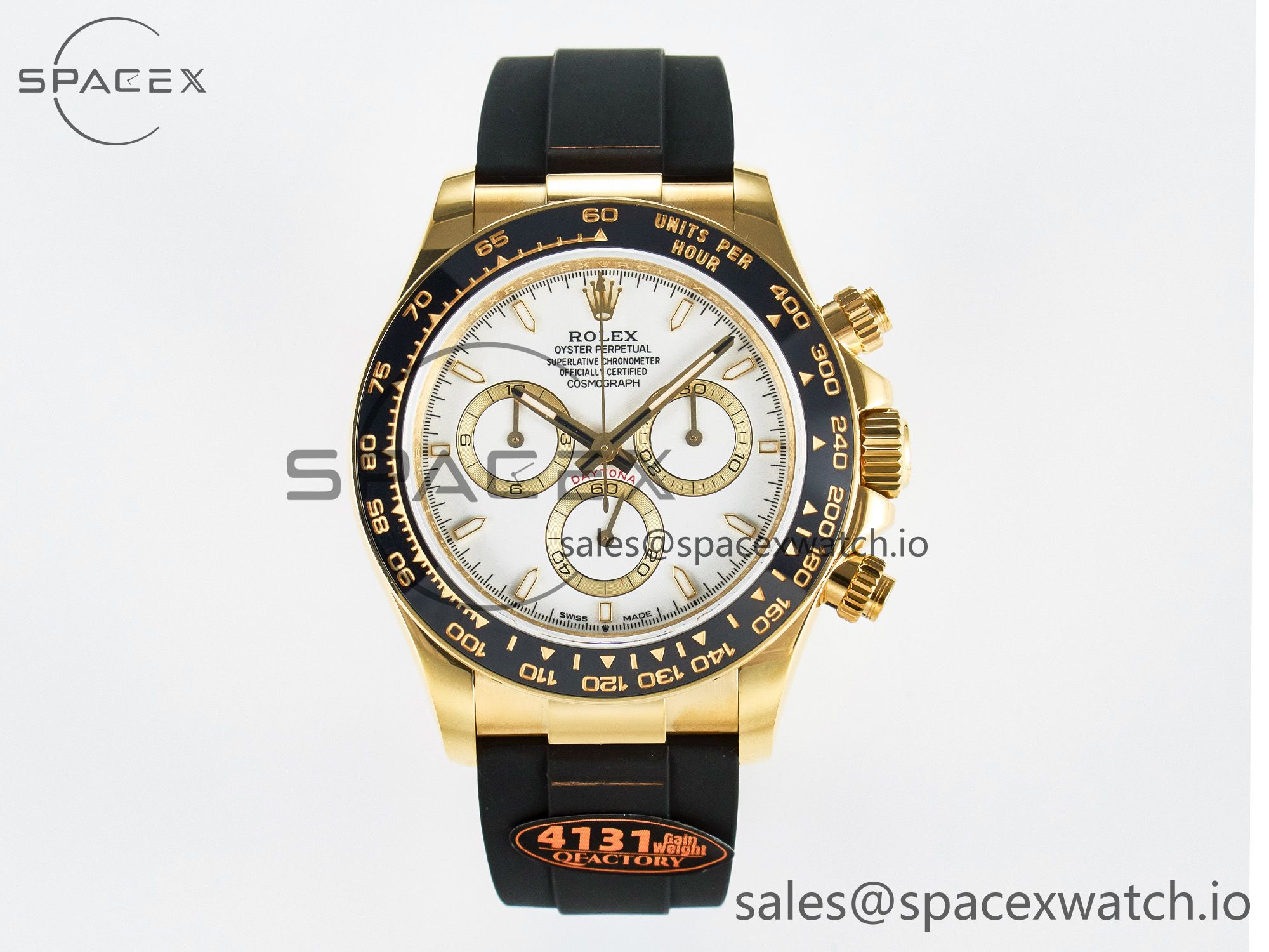 IMG_0609 拷贝 Daytona 126518 QF 1:1 Best Edition White Dial on Oysterflex Strap SH4131 V6(Gain Weight) - Image 1