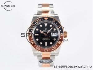 GMT-Master II 126711 CHNR Black/Brown Ceramic Clean 1:1 Best Edition on SS/RG Bracelet DD3285