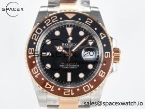 GMT-Master II 126711 CHNR Black/Brown Ceramic Clean 1:1 Best Edition on SS/RG Bracelet DD3285 - Image 2