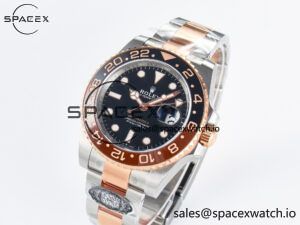GMT-Master II 126711 CHNR Black/Brown Ceramic Clean 1:1 Best Edition on SS/RG Bracelet DD3285 - Image 4