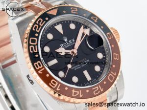 GMT-Master II 126711 CHNR Black/Brown Ceramic Clean 1:1 Best Edition on SS/RG Bracelet DD3285 - Image 3