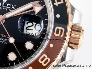 GMT-Master II 126711 CHNR Black/Brown Ceramic Clean 1:1 Best Edition on SS/RG Bracelet DD3285 - Image 10