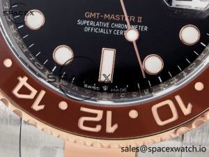 GMT-Master II 126711 CHNR Black/Brown Ceramic Clean 1:1 Best Edition on SS/RG Bracelet DD3285 - Image 11