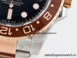 GMT-Master II 126711 CHNR Black/Brown Ceramic Clean 1:1 Best Edition on SS/RG Bracelet DD3285 - Image 12