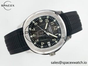 Aquanaut 5167A SS ZF 1:1 Best Edition Black Dial on Black Rubber Strap 26-330 - Image 8