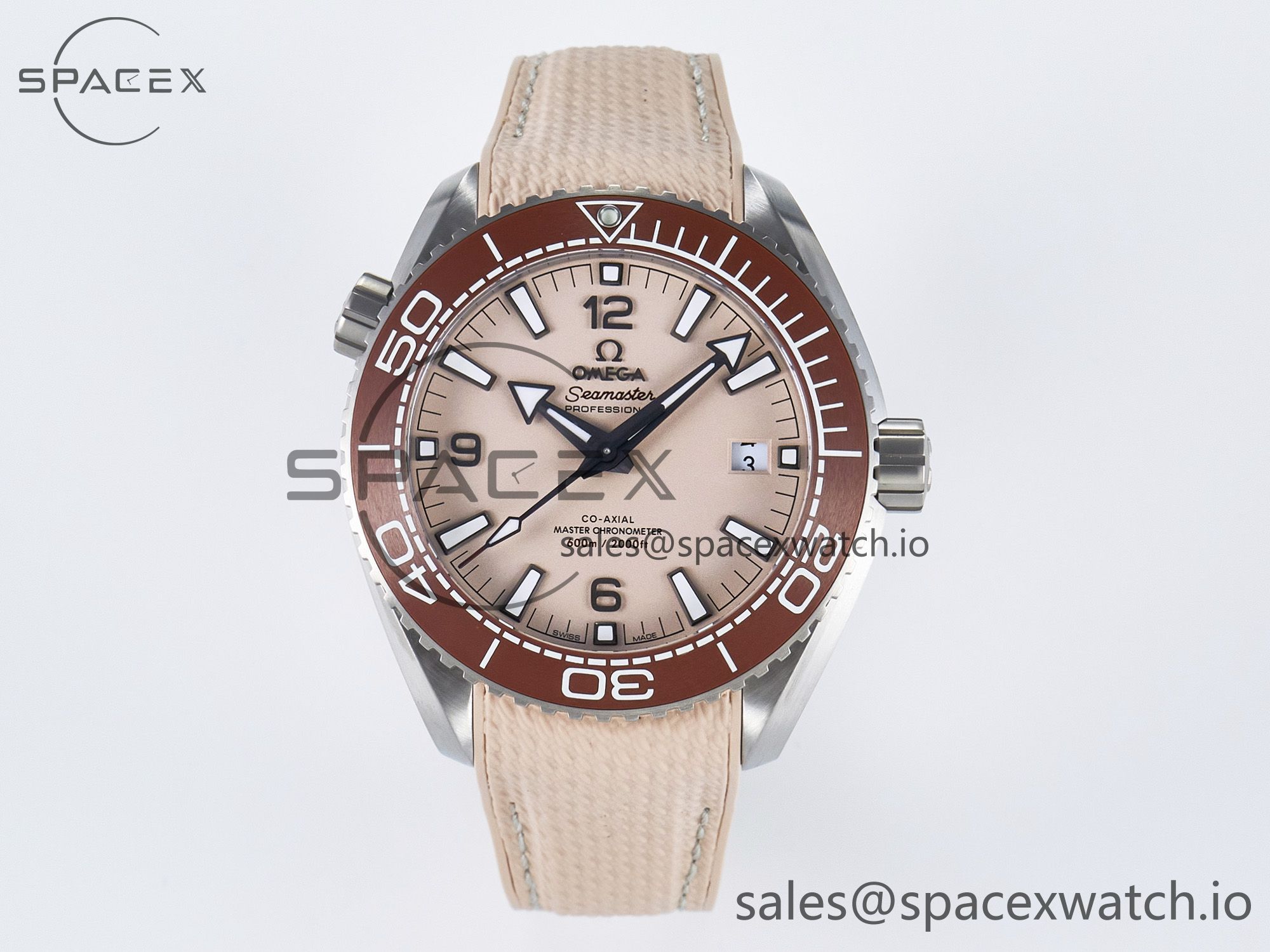 IMG_1095 拷贝 Planet Ocean 43.5mm SS VSF 1:1 Best Edition Brown Bezel Sand Dial on Sand Rubber Strap A8900 Super Clone - Image 1