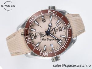 Planet Ocean 43.5mm SS VSF 1:1 Best Edition Brown Bezel Sand Dial on Sand Rubber Strap A8900 Super Clone - Image 8