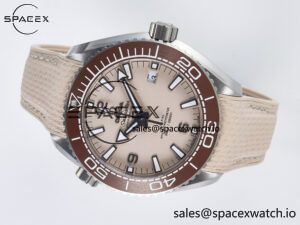 Planet Ocean 43.5mm SS VSF 1:1 Best Edition Brown Bezel Sand Dial on Sand Rubber Strap A8900 Super Clone - Image 7