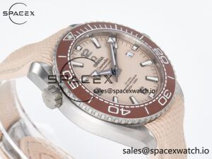Planet Ocean 43.5mm SS VSF 1:1 Best Edition Brown Bezel Sand Dial on Sand Rubber Strap A8900 Super Clone - Image 6