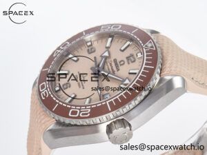Planet Ocean 43.5mm SS VSF 1:1 Best Edition Brown Bezel Sand Dial on Sand Rubber Strap A8900 Super Clone - Image 5