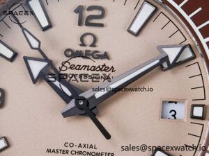 Planet Ocean 43.5mm SS VSF 1:1 Best Edition Brown Bezel Sand Dial on Sand Rubber Strap A8900 Super Clone - Image 9