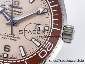 Planet Ocean 43.5mm SS VSF 1:1 Best Edition Brown Bezel Sand Dial on Sand Rubber Strap A8900 Super Clone - Image 10