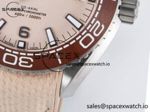Planet Ocean 43.5mm SS VSF 1:1 Best Edition Brown Bezel Sand Dial on Sand Rubber Strap A8900 Super Clone - Image 12