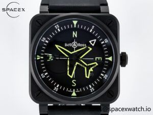 BR-03 Gyrocompass BRF 1:1 Best Edition Black Dial on Black Rubber Strap MIYOTA 9015 - Image 2