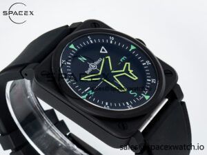 BR-03 Gyrocompass BRF 1:1 Best Edition Black Dial on Black Rubber Strap MIYOTA 9015 - Image 6