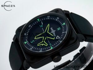 BR-03 Gyrocompass BRF 1:1 Best Edition Black Dial on Black Rubber Strap MIYOTA 9015 - Image 5