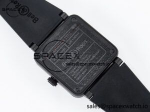 BR-03 Gyrocompass BRF 1:1 Best Edition Black Dial on Black Rubber Strap MIYOTA 9015 - Image 15