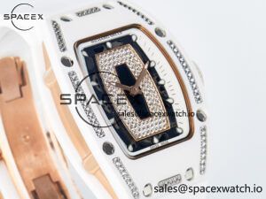 RM 007 Automatic Ladies White Ceramic Diamond Bezel Diamond Jasper - Image 3