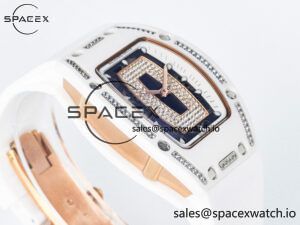 RM 007 Automatic Ladies White Ceramic Diamond Bezel Diamond Jasper - Image 6