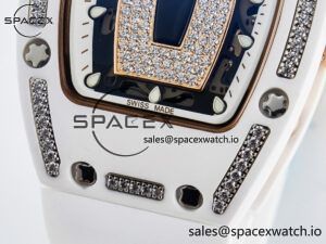 RM 007 Automatic Ladies White Ceramic Diamond Bezel Diamond Jasper - Image 8