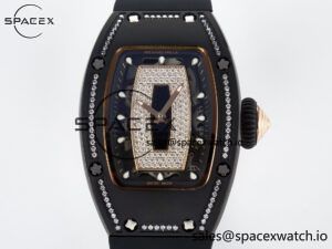 RM 007 Automatic Ladies Ceramique Noire Serti - Image 2