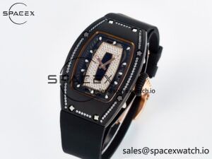 RM 007 Automatic Ladies Ceramique Noire Serti - Image 4