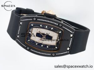 RM 007 Automatic Ladies Ceramique Noire Serti - Image 7