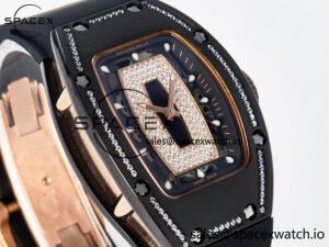 RM 007 Automatic Ladies Ceramique Noire Serti - Image 3