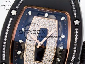 RM 007 Automatic Ladies Ceramique Noire Serti - Image 9