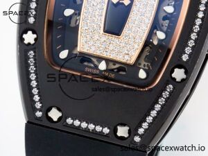 RM 007 Automatic Ladies Ceramique Noire Serti - Image 10