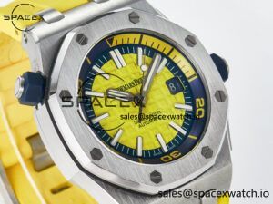 Royal Oak Offshore Diver Forged Carbon IPF Best Edition on Rubber Strap MIYOTA 9019 - Image 3