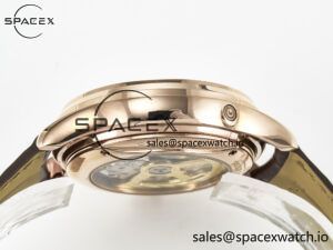 Master Ultra Thin Perpetual Calendar RG V9F 1:1 Best Edition Cream Dial on Brown Leather Strap A868 V2 - Image 13