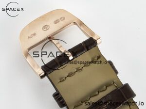 Master Ultra Thin Perpetual Calendar RG V9F 1:1 Best Edition Cream Dial on Brown Leather Strap A868 V2 - Image 23