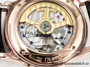 Master Ultra Thin Perpetual Calendar RG V9F 1:1 Best Edition White Dial Diamonds Bezel on Black Leather Strap A868 V2 - Image 21