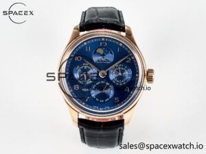 IW5033 Portugieser Perpetual Calendar RG V9F 1:1 Best Edition White Dial on Black Leather Strap A52610