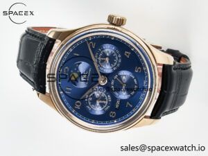 IW5033 Portugieser Perpetual Calendar RG V9F 1:1 Best Edition White Dial on Black Leather Strap A52610 - Image 7