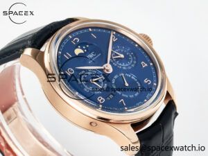 IW5033 Portugieser Perpetual Calendar RG V9F 1:1 Best Edition White Dial on Black Leather Strap A52610 - Image 6