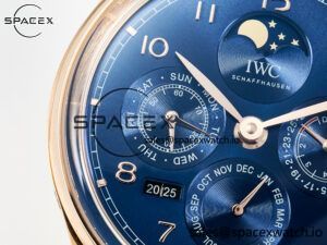 IW5033 Portugieser Perpetual Calendar RG V9F 1:1 Best Edition White Dial on Black Leather Strap A52610 - Image 12