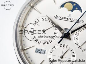 Master Ultra Thin Perpetual Calendar SS V9F 1:1 Best Edition White Dial on Black Leather Strap A868 V2 - Image 12