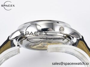 Master Ultra Thin Perpetual Calendar SS V9F 1:1 Best Edition Gray Dial on Black Leather Strap A868 V2 - Image 14