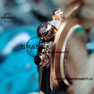Rolex Daytona Series 116595RBOW Rainbow Di 1:1 Customized 18K Pure Gold Case, Strap, Buckle, Customized Best Dial, Natural Sapphire Rainbow Outer Ring, Dandong 4130 Movement - Image 15