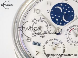 IW5034 Portugieser Perpetual Calendar SS V9F 1:1 Best Edition White Dial on Black Leather Strap A52610 - Image 12