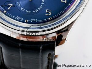 IW5034 Portugieser Perpetual Calendar SS V9F 1:1 Best Edition Blue Dial on Black Leather Strap A52610 - Image 13
