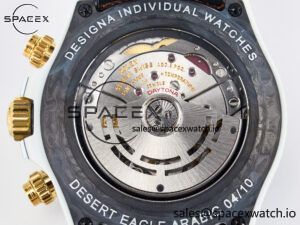 Daytona DIW “DESERT EAGLE” White Carbon DIWF 1:1 Best Edition Cream/Brown Dial on Brown Nylon Strap SH4130 - Image 18